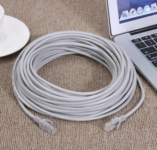 Sieťový kábel LAN RJ45 UTP Ethernet krútený pár zlatý 30m internetový kábel