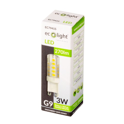 G9 LED žiarovka 3W 270lm Ecolight Warm Color
