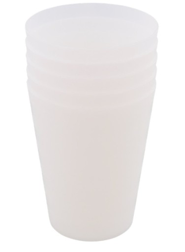 OPAKOVATEĽNÉ PLASTOVÉ POHÁRE 5 ks 300 ml