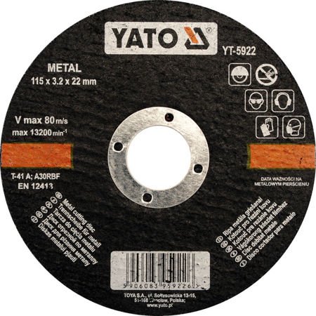YATO KOVOVÉ REZNÉ KOTOUČE 125X1,2MM