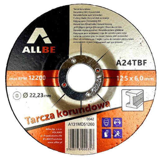 KOVOVÝ BRÚSNY KOTÚČ 125MM 6,0MM OCEL ODOLNÝ