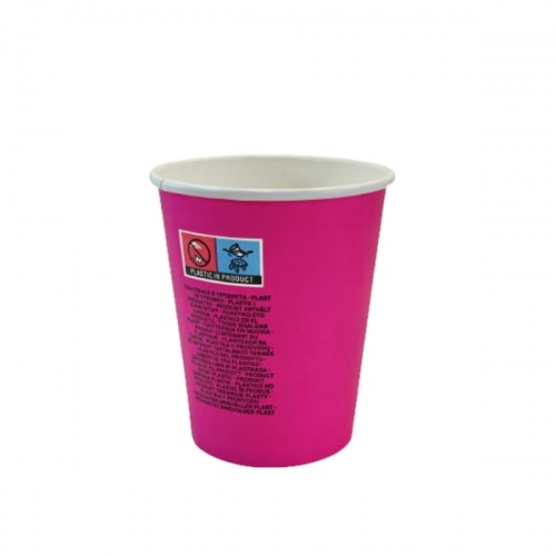 Papierové šálky na kávu, čaj a nápoje, ružové, 250 ml, 50 ks.