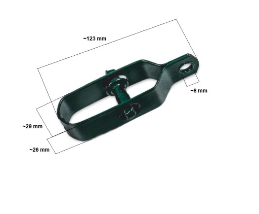 NAPÍNAČ NAPÍNANIA NA DRÔT SIETE ZELENÝ 120x2,0 mm