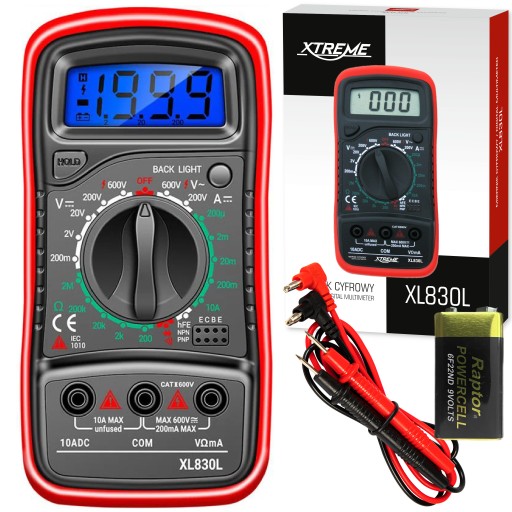 PROFESIONÁLNY DIGITÁLNY MULTIMETER PRÚDU S PODSVIETENÍM LCD