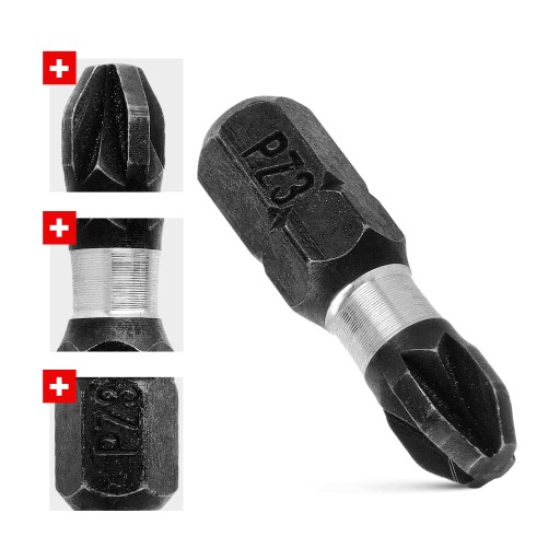 Nárazový bit PZ3 Nárazový bit 25mm | Nárazový bit pre skrutkovač 2 ks.