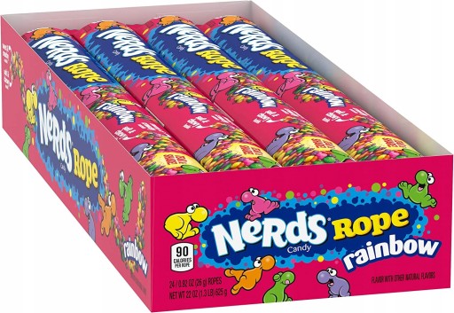 Nerds Rainbow Rope Fruit Želé cukríky 26g z USA