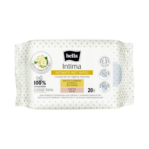 Utierky na intímnu hygienu Bella Intima 20 ks