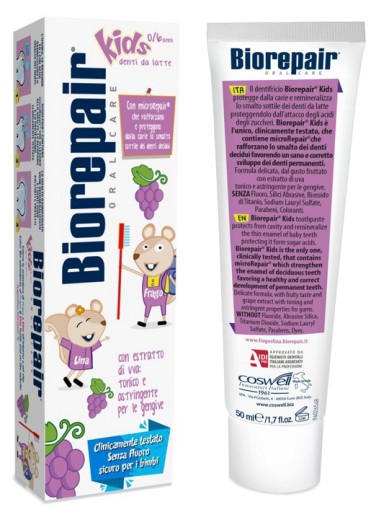 BIOREPAIR Kids 0-6 rokov, zubná pasta pre deti bez fluoridu