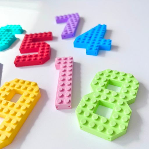 KAJAWIS LETTERS 3D písmenkové ozdoby na tortu v LEGO štýle narodeninových dekorácií