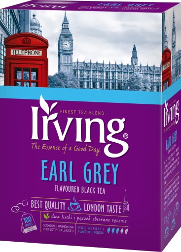 IRVING čierny čaj Earl Grey 100 vrecúšok 150 g
