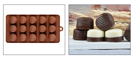 Silikónová forma na pralinky, čokoládu, želé, zmrzlinu