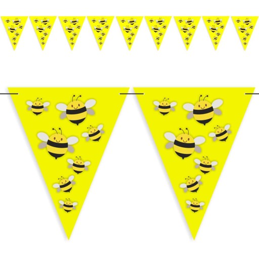 BANNER žltá PAPIEROVÁ VČELA vlajky 360cm