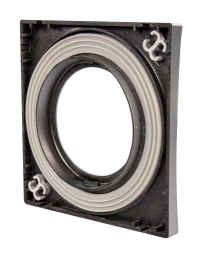 KONEKTO štvorcový strieborný LED rám LSR-SK-X1