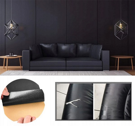 Opravná páska Emergency Leather na ekokožu - čierna - 5cm x 5m