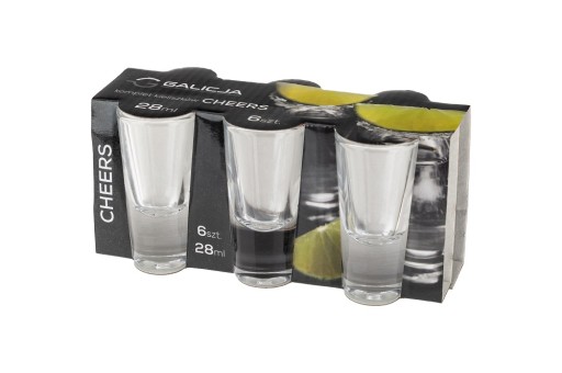 SADA SKLENÝCH POHÁROV NA LIKÉRY VODKA 28ml 6ks