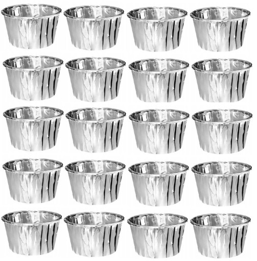 MUFFIN LINERS formičky na košíčky DECORATIONS narodeninové SILVER 20 ks