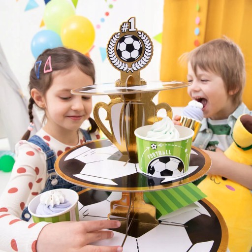 Futbalové zmrzlinové poháre Narodeniny futbalového fanúšika 6 ks