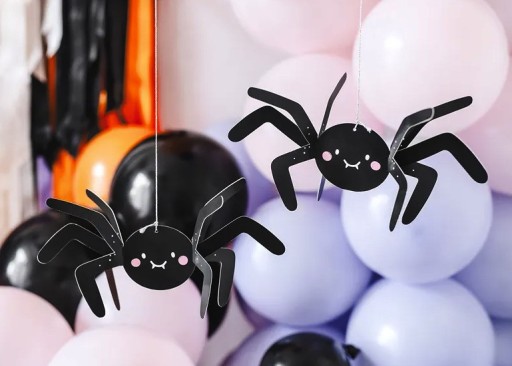 Papierové ozdoby Halloween Spiders - 5 ks.