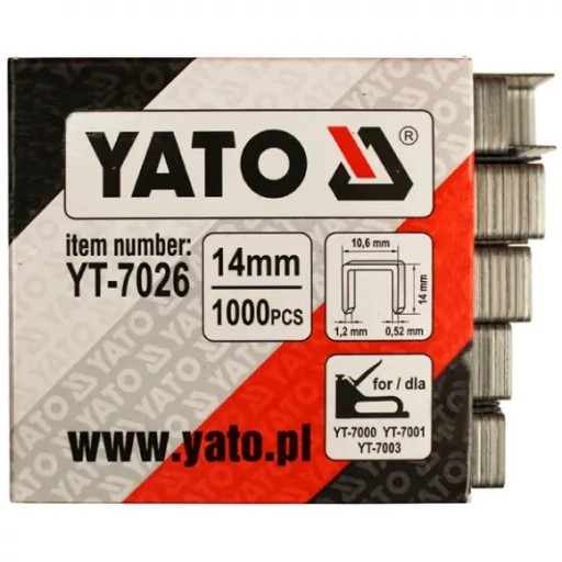 Sponky 14x10,6 mm, 1000 ks YT-7026 YATO