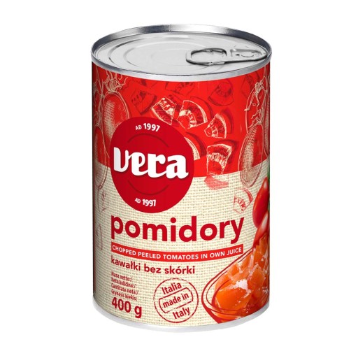 Vera Paradajkové kúsky bez šupky 400 g