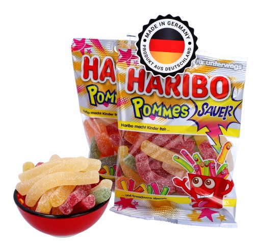 HARIBO Fruit Jelly Sour Fries 100g z Nemecka