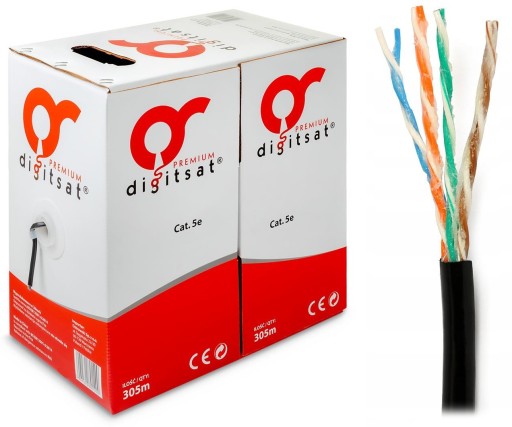 UTP kábel Vonkajší Gelized Earth Twisted Pair k RJ45 CU Medený PE gél 5 m