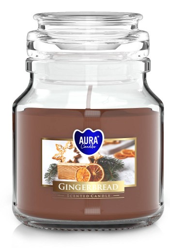 PARAFÍNOVÁ SVIEČKA VONNÁ SVIEČKA v SKLENE 28H 120G BISPOL GingerBREAD