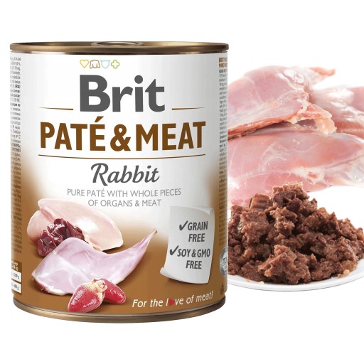 Mokré krmivo Brit Pate & Meat pre králiky 800 g