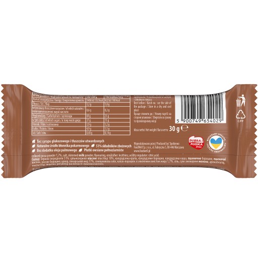 BAKALLAND Cereálna tyčinka s kakaovým müsli s medom 30g