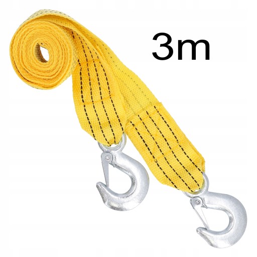 TOW LINE 3 tonový ťažný popruh auta pre ťažné lano s hákom