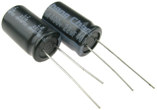 Elektrolytický kondenzátor 22uF/400V 105'C Chang LZ /4786
