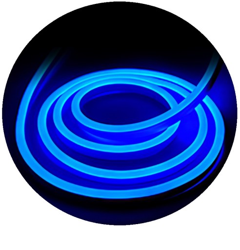 NEON Mono 12V LED pásik na metre 5/12mm MODRÁ