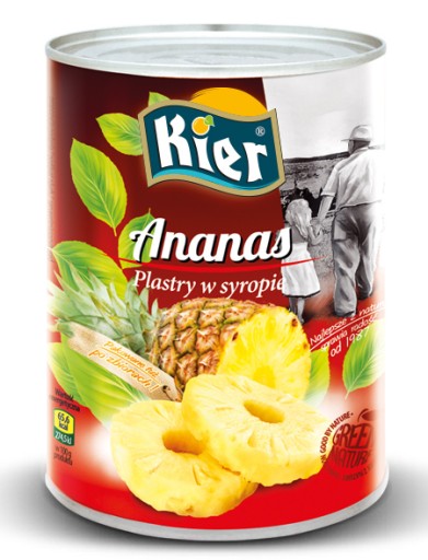 Ananás Kúsky ananásu v sirupe 565g KIER