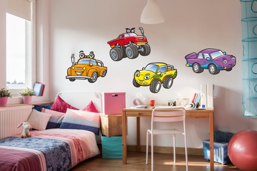 Detská samolepka na stenu auto 20x10cm