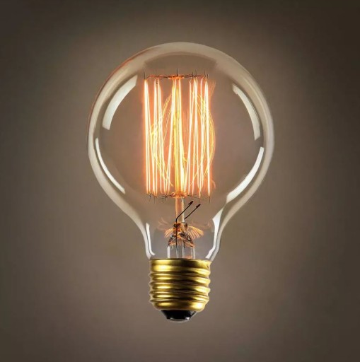 Dekoratívna DEKORATÍVNA ŽIAROVKA E27 RETRO Edison G80 - DYMOVÉ SKLO - SILNÁ