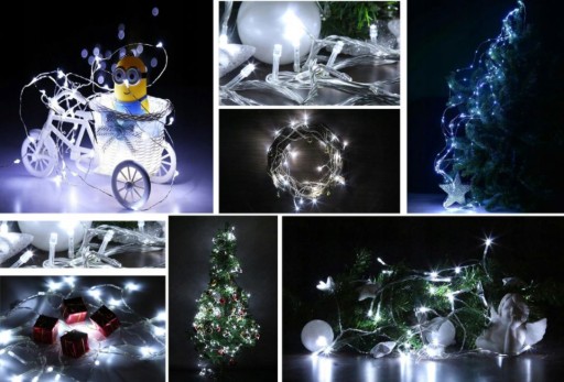 LAMPY, 20 LED DRÔTOV, BATÉRIE, VIANOČNÝ STROMČEK, DEKORATÍVNE DIÓDY