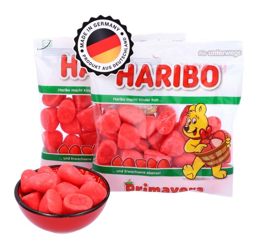 HARIBO Primavera Ovocné želé jahodové 100g DE