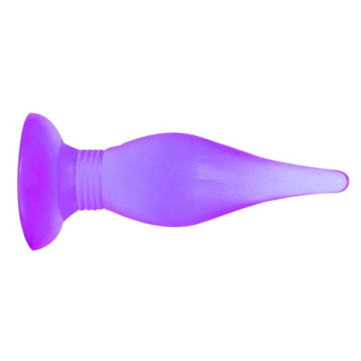 ANÁLNO-VAGINÁLNY BOTTPLUG ANÁLNY FIALOVÝ 14cm