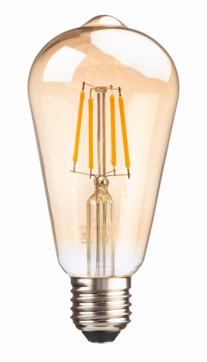 E27 2W ST64 FILAMENT AMBER LED žiarovka