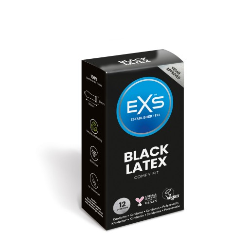 EXS Black Latexové čierne kondómy 12 ks.