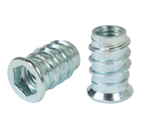 10x nástrčná skrutka M8 x 20 mm, dvojzávitová, skrutkovacia, drážkovaná skrutka do dreva