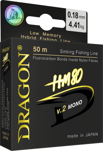 HM80 v.2 MONO vlasec 0,223mm 6,37kg 150m DRAGON