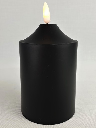 Elektrická vložka na sviečky, čierna plameňová sviečka TIMER 14cm