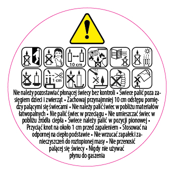 21 ks 4 cm Výstražné nálepky na sviečky, FÓLIE