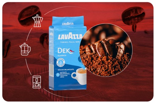 Lavazza Dek Classico TALIANSKÁ bezkofeínová mletá káva 250g