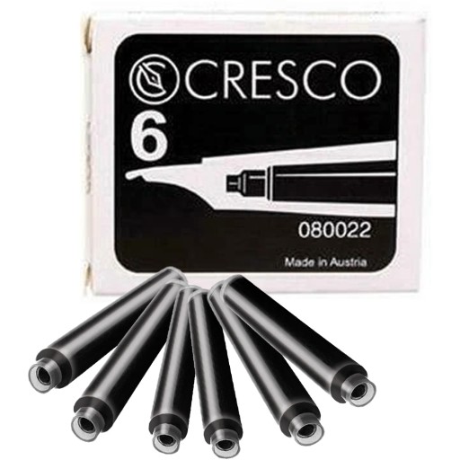 NÁPLŇKY NA PERÁ ČIERNA A'6 080022 CRESCO