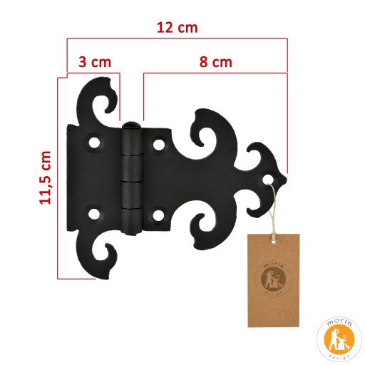 Ozdobný pánt kované ozdobné pánty 8 cm Z-01u