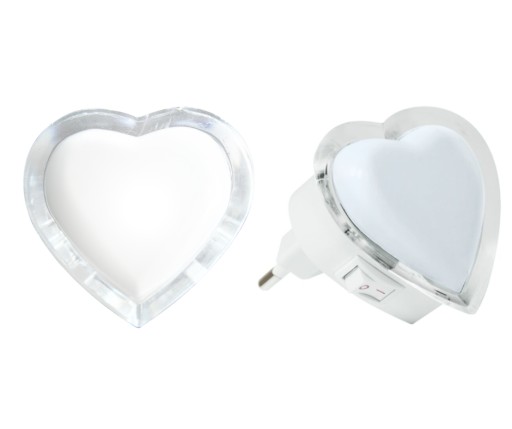 NOČNÁ LAMPA PRE KONTAKTNÉ SRDCE LED 0,3W BIELA IDEUS