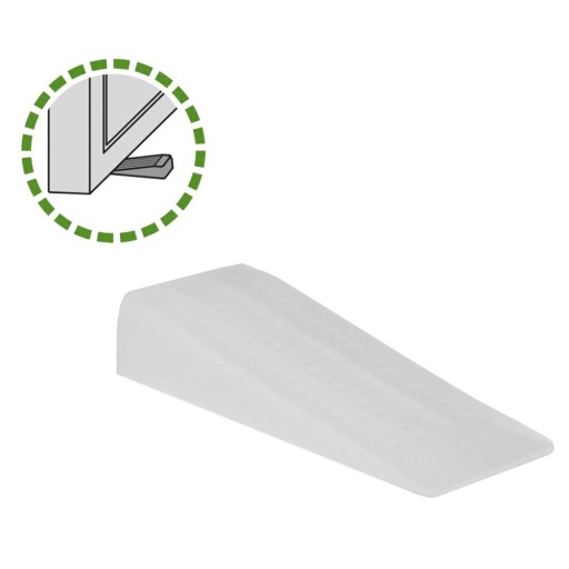 ZÁMKA DVERÍ KLINOVÉ STOPKY Bezfarebné 78x29x15mm x2