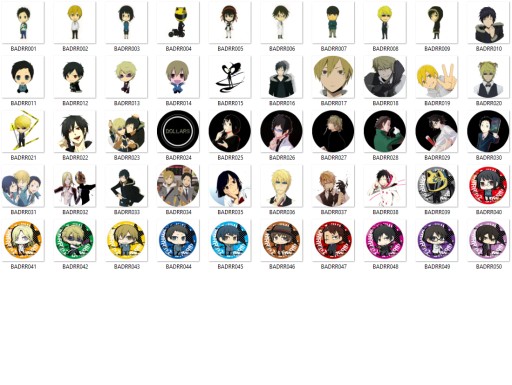 Manga Anime Durarara!! DRRR! VEĽA VZOROV